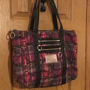COPY - Large COACH Vintage Plaid Tote 17”W x 13”L…